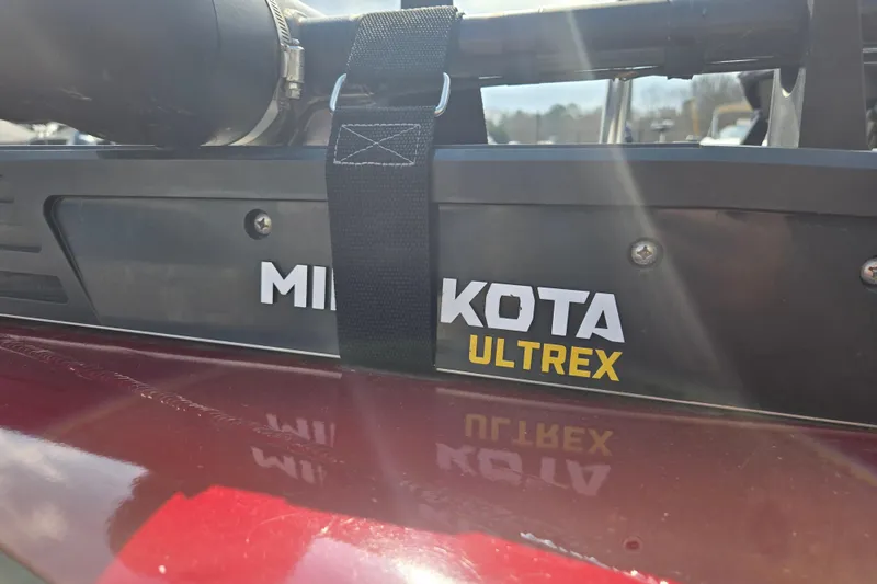 Slide: The Image of 2021 Tracker Pro Team 195 TXW with Minn Kota Ultrex motor detail. - 8