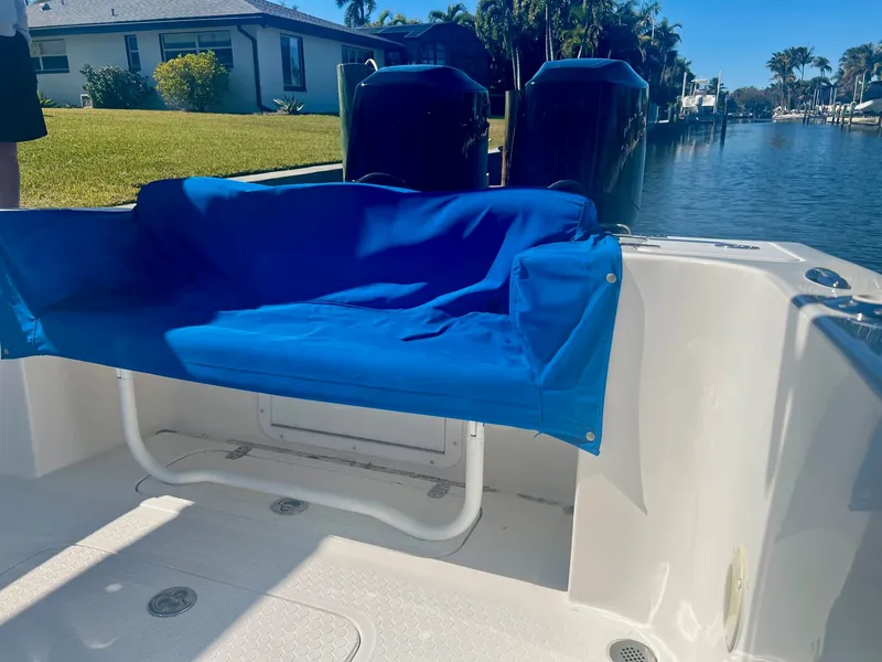 Slide: The Image of Boat stern with blue seating, Concept 27 model 2006. - 16