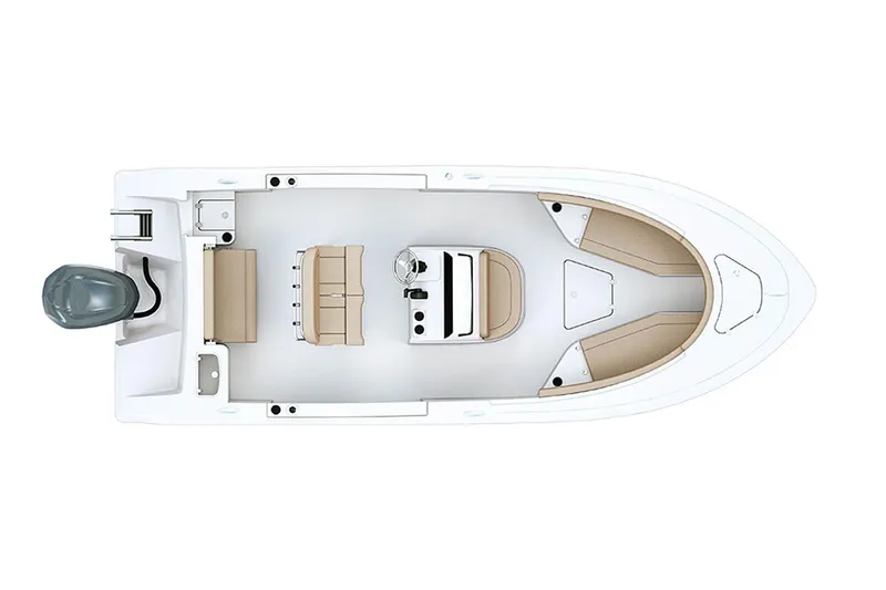 Slide: The Image of Manufacturer Provided Image: 2023 Sportsman Open 232 Center Console boat, top view layout. - 34