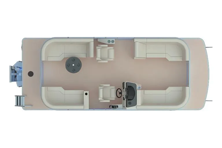 Slide: The Image of Manufacturer Provided Image: Top view of 2026 Godfrey EX 2286 SBX pontoon boat layout. - 7