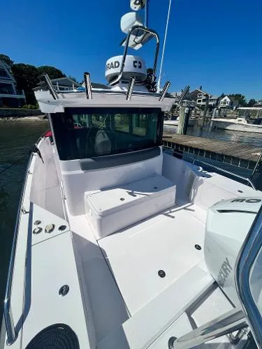 Slide: The Image of Axopar 28 Cabin - aft bench 2021 - 3