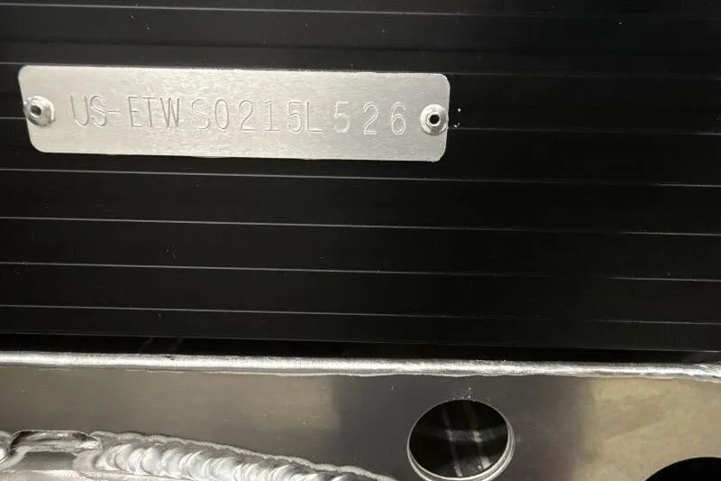 Slide: The Image of 2026 Bennington 22 SSRSF hull identification number plate close-up. - 10