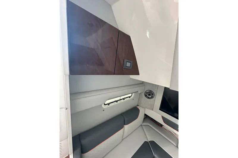 Slide: The Image of 2024 Formula 387 Center Console Fish interior with modern seating and cabinetry. - 51