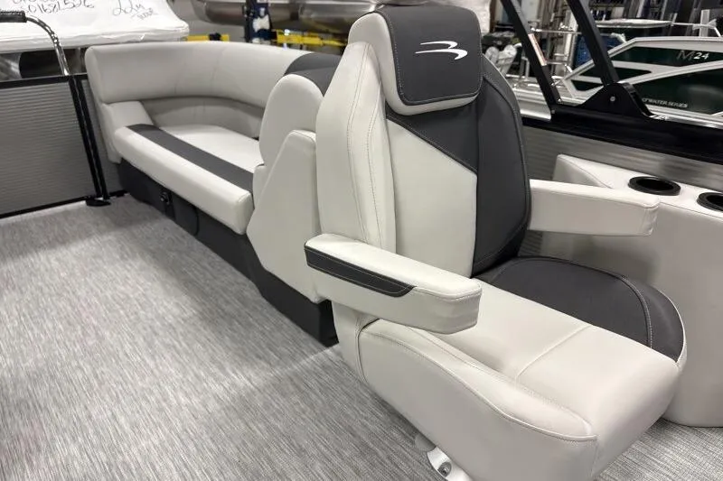 Slide: The Image of 2026 Bennington 22 SSRSF boat interior with luxurious seating and modern design. - 15