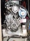 Slide: The Image of Engine of a 1985 C&C 37 sailboat, close-up view. - 11