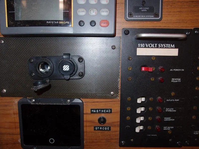 Slide: The Image of Control panel of a 1985 C&C 37 yacht. - 21