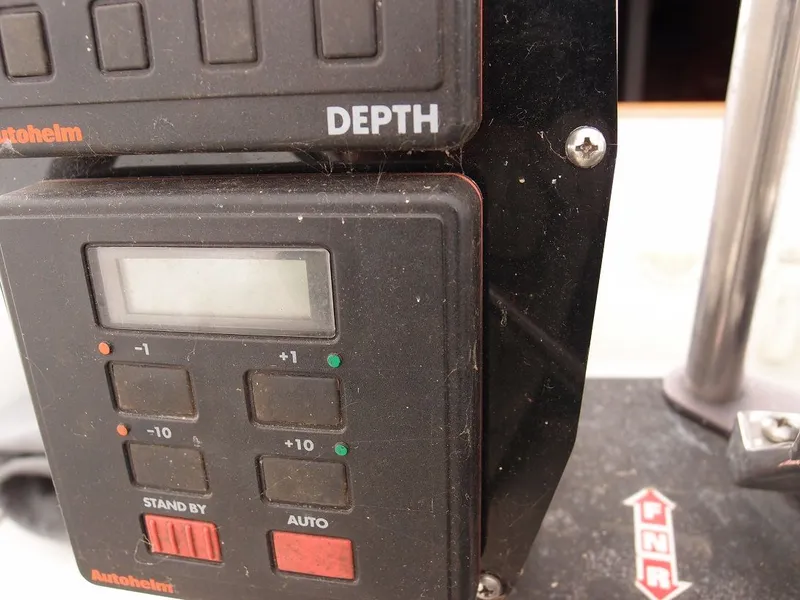 Slide: The Image of Autopilot control on a 1985 C&C 37 sailboat. - 26