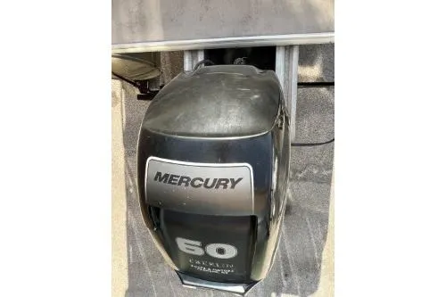 Slide: The Image of 2011 Sun Tracker Party Barge 20 DLX with Mercury 60 horsepower outboard motor. - 8