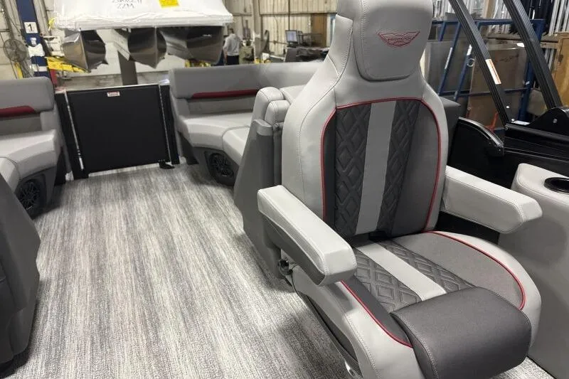 Slide: The Image of Luxurious interior of 2026 Bennington 23 MFBSF boat with stylish seating and modern design. - 15