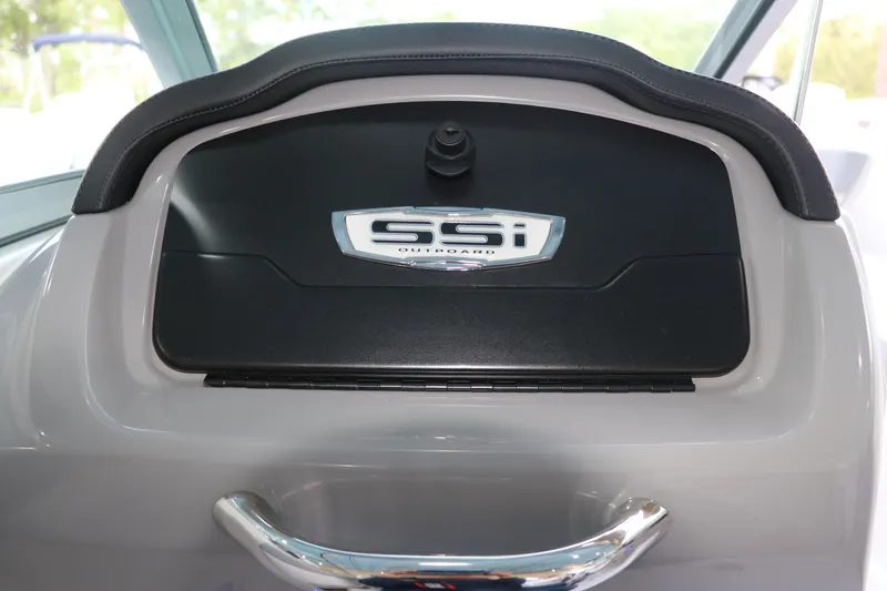 Slide: The Image of 2026 Chaparral 19 SSi OB dashboard with SSi Outboard emblem. - 21