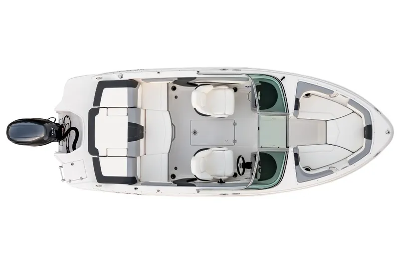 Slide: The Image of Manufacturer Provided Image: Top view of 2025 Chaparral 19 SSi OB boat, showcasing seating and layout. - 37