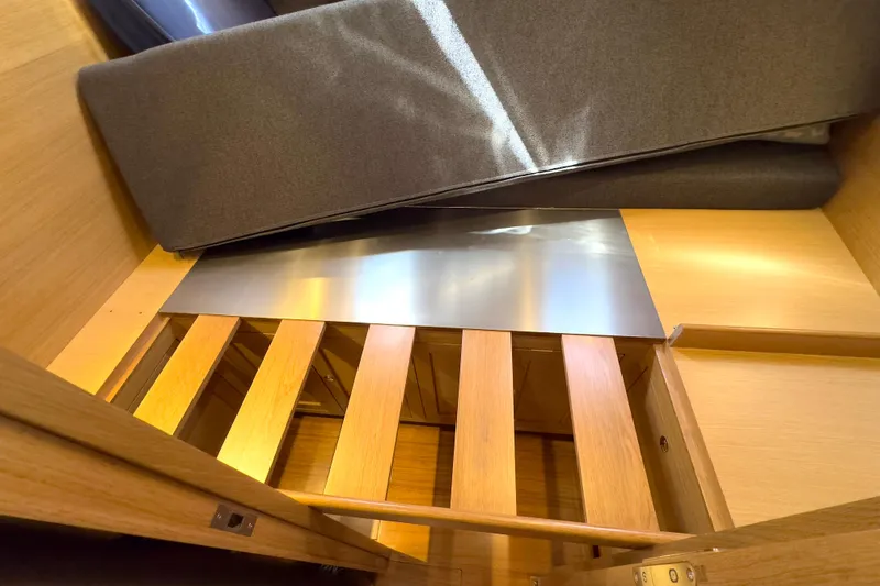 Slide: The Image of Engine compartment of 2023 Bluewater 56 yacht, showcasing modern design and efficient layout. - 50