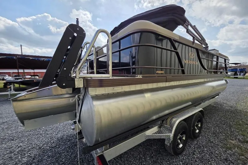 Slide: The Image of Garmin display on 2026 Veranda VR22RC Tri-Toon boat dashboard. - 10