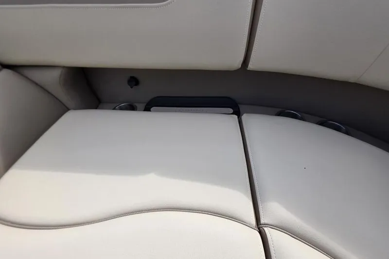 Slide: The Image of Interior of 2026 Veranda VR22RC Tri-Toon with cup holders and power outlet. - 17