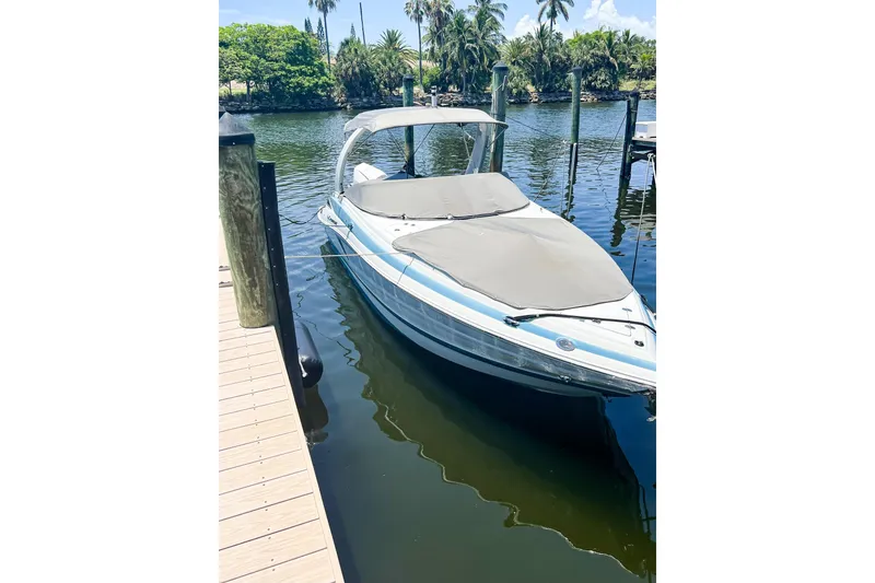 Slide: The Image of 2023 Crownline 270 XSS boat interior with luxurious seating and modern design. - 7