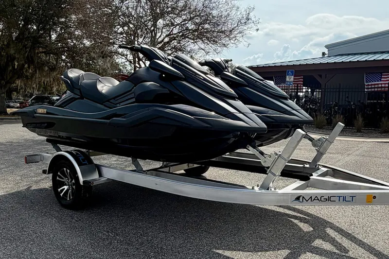 Slide: The Image of 2026 Yamaha WaveRunner FX Limited SVHO on trailer, parked outdoors. - 4