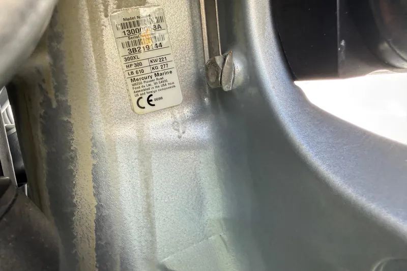 Slide: The Image of Close-up of Andros Tarpon 26 boat label, year 2023. - 15