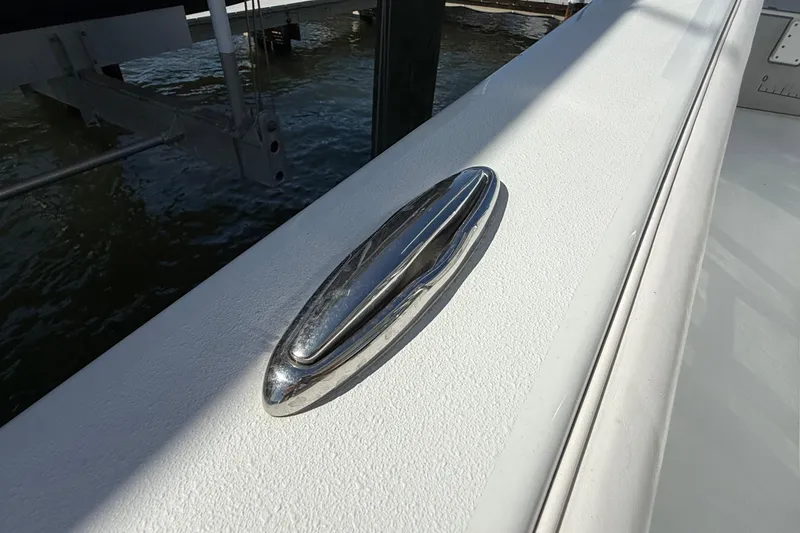 Slide: The Image of Close-up of Andros Tarpon 26 boat detail, year 2023. - 39