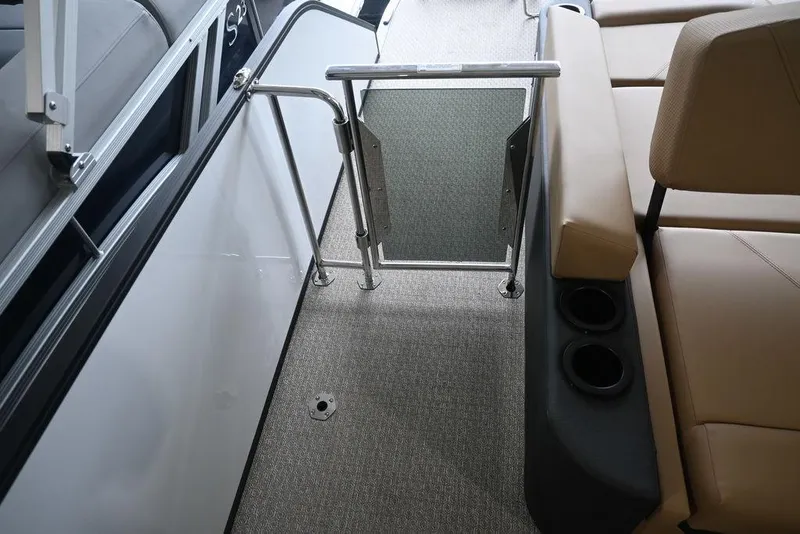 Slide: The Image of Interior of 2026 Evotti 723CS boat with seating and cup holders. - 14
