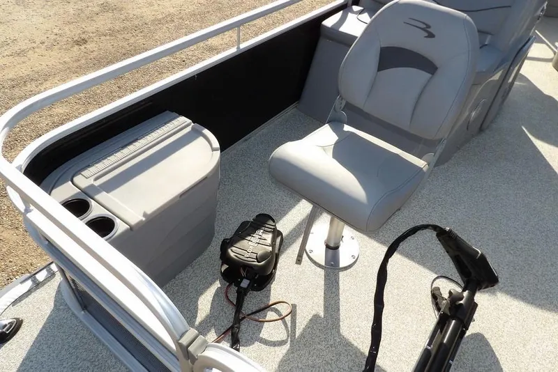 Slide: The Image of 2020 Bennington 20 SFV boat interior with seating and storage compartments. - 10