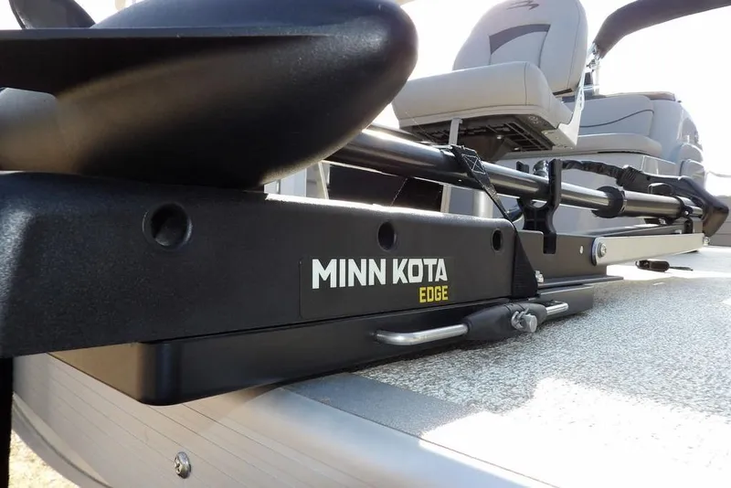 Slide: The Image of Minn Kota Edge trolling motor on 2020 Bennington 20 SFV boat deck. - 34