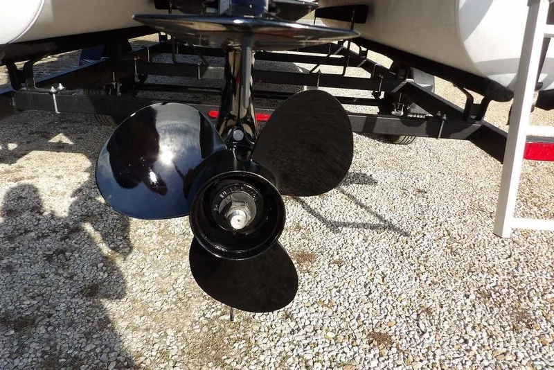 Slide: The Image of Propeller of a 2020 Bennington 20 SFV boat on a gravel surface. - 39