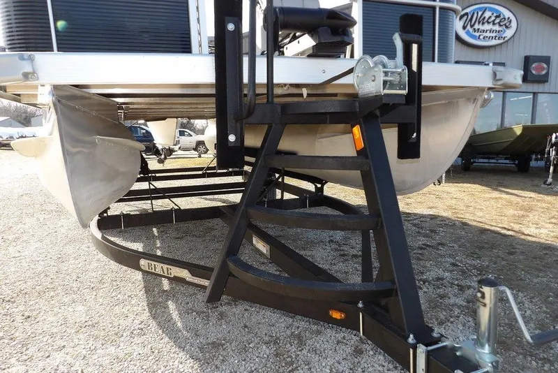Slide: The Image of 2020 Bennington 20 SFV pontoon boat on trailer at White's Marine Center. - 40