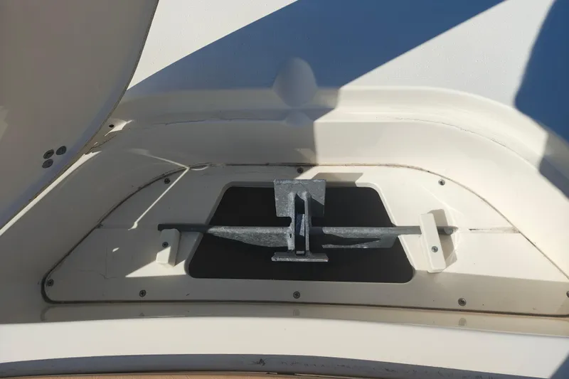 Slide: The Image of Anchor storage compartment on a 2020 Scout 215 XSF boat. - 8