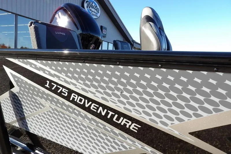 Slide: The Image of 2025 Lund 1775 Adventure SS boat with sleek design at White's Marine Center. - 47