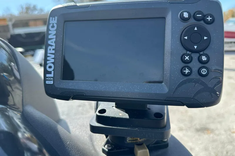 Slide: The Image of Lowrance Hook 5TS fish finder on 2018 Tracker Pro Team 175 TXW boat. - 13