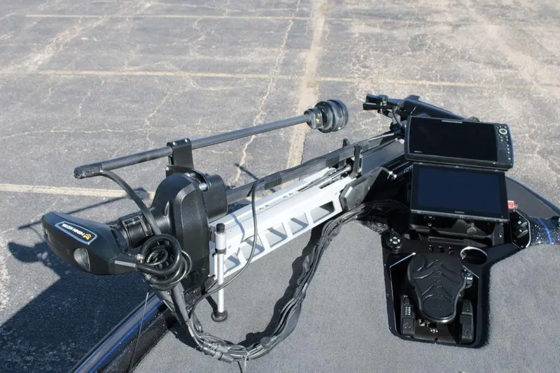 Slide: The Image of 2025 Skeeter FXR21 Limited boat with advanced navigation and control systems. - 2