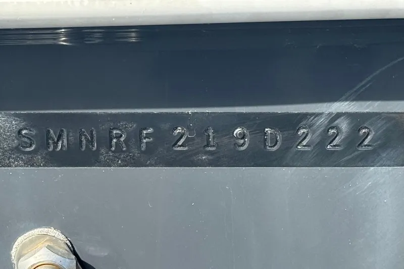Slide: The Image of Hull identification number on a 2022 Sportsman Open 212 Center Console boat. - 51