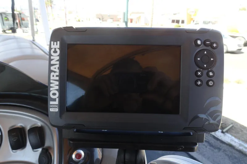 Slide: The Image of Control panel on 2021 Sun Tracker Party Barge 22 XP3 boat dashboard. - 10