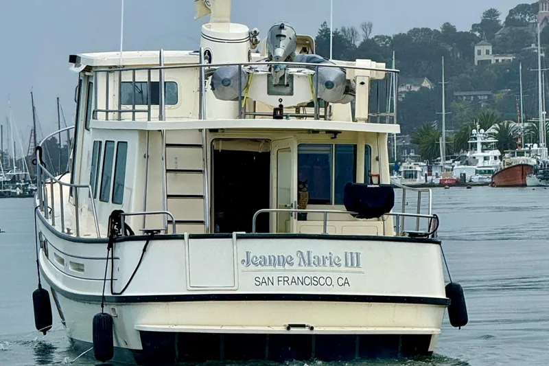 Slide: The Image of 2004 Nordic Tug 42 boat named "Jeanne Marie III" in San Francisco harbor. - 3