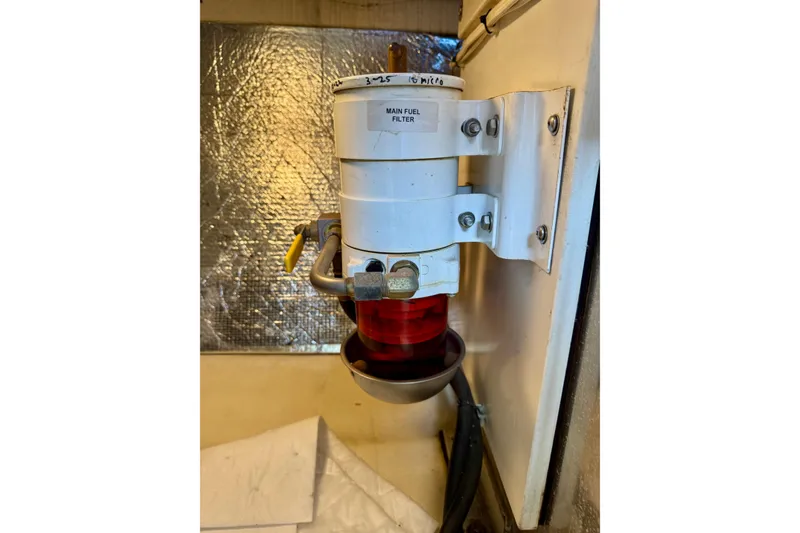 Slide: The Image of Main fuel filter in 2004 Nordic Tug 42 engine room. - 35