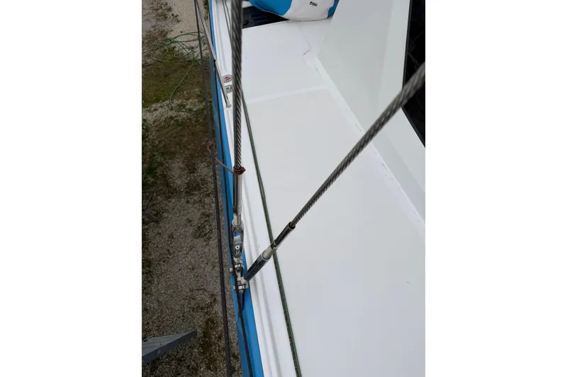 Slide: The Image of C-Catamarans 48 (2025) deck view with rigging and white surface. - 55