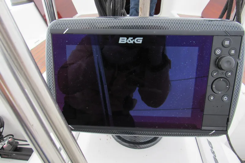 Slide: The Image of B&G navigation system on 2002 Beneteau First 40.7 sailboat cockpit. - 21