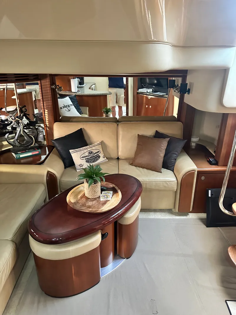 Slide: The Image of Luxurious interior of 2006 Sea Ray 52 Sundancer yacht. - 9