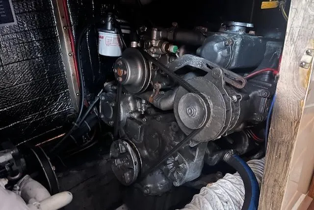 Slide: The Image of Engine compartment of a 1987 Irwin 43 Mk II Cruiser sailboat. - 41