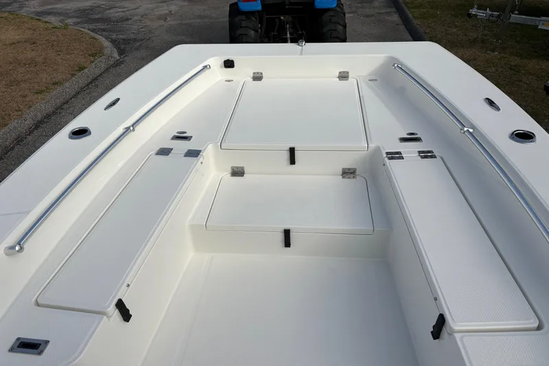 Slide: The Image of Interior view of Bay Rider 2460 FS Skiff 2026 boat deck. - 19
