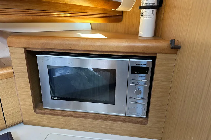 Slide: The Image of Microwave in 2008 Jeanneau Sun Odyssey 45 DS yacht interior kitchen. - 39