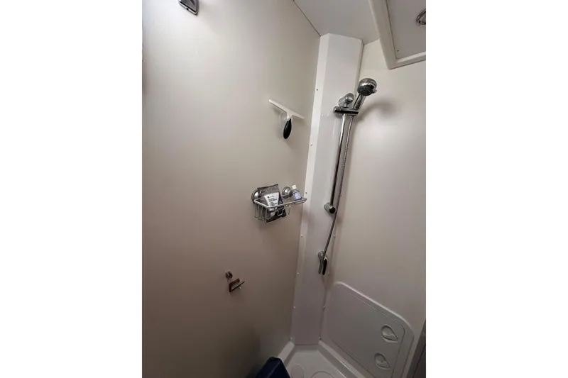 Slide: The Image of Shower area in 2008 Jeanneau Sun Odyssey 45 DS yacht, featuring modern fixtures. - 47
