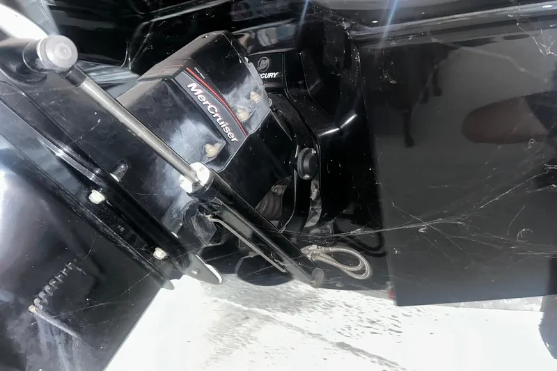 Slide: The Image of Close-up of 2017 Bayliner VR6 Bowrider I/O MerCruiser engine component. - 25