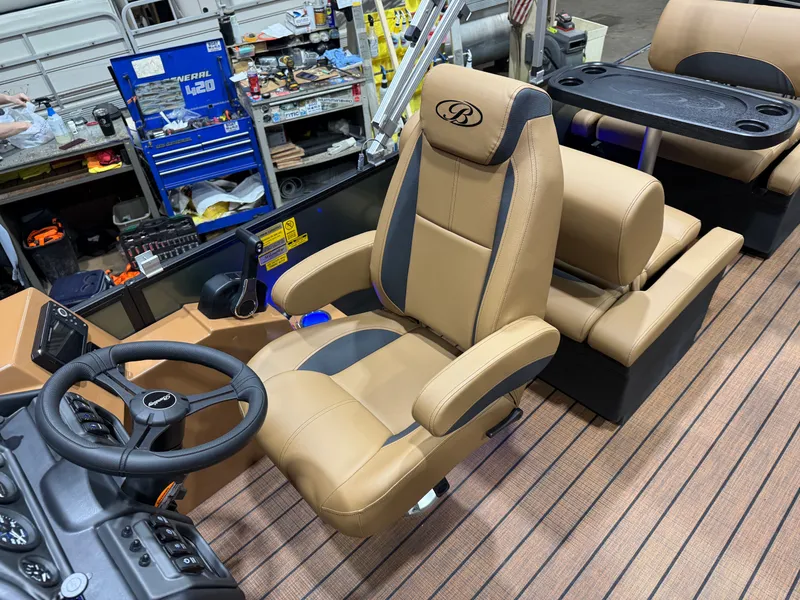 Slide: The Image of Bentley Pontoons Legacy 200HP QSB 223 Swingback Tritoon 2026 - 12