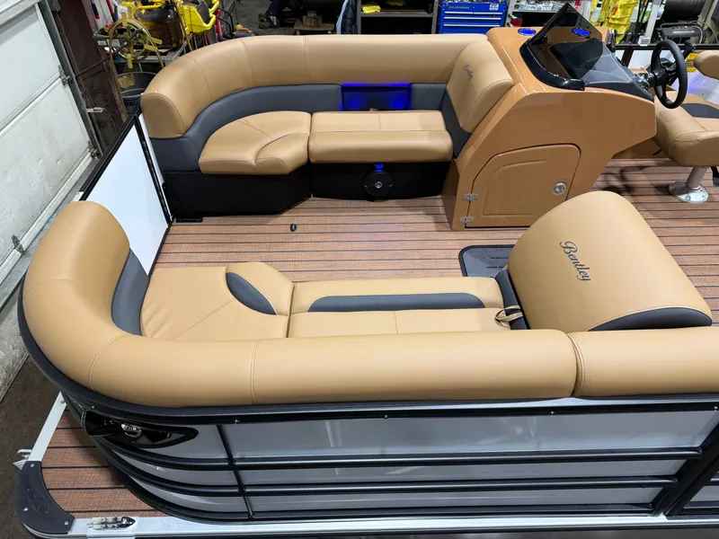 Slide: The Image of Bentley Pontoons Legacy 200HP Swingback 223 Tritoon 2026 - 2