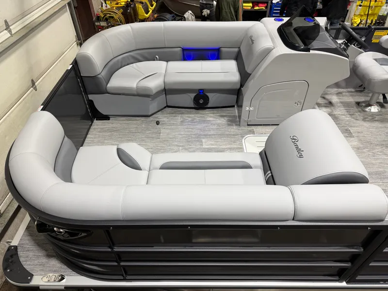 Slide: The Image of Bentley Pontoons Legacy 200HP Swingback 223 Tritoon 2026 - 2