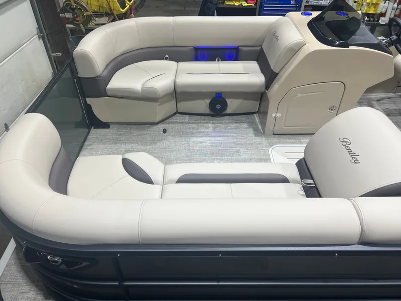 Slide: The Image of Bentley Pontoons Legacy 200HP Swingback 223 Tritoon 2026 - 2
