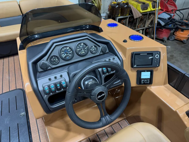 Slide: The Image of Bentley Pontoons Legacy 200HP Navigator 223 Quad Lounge Tritoon 2026 - 13