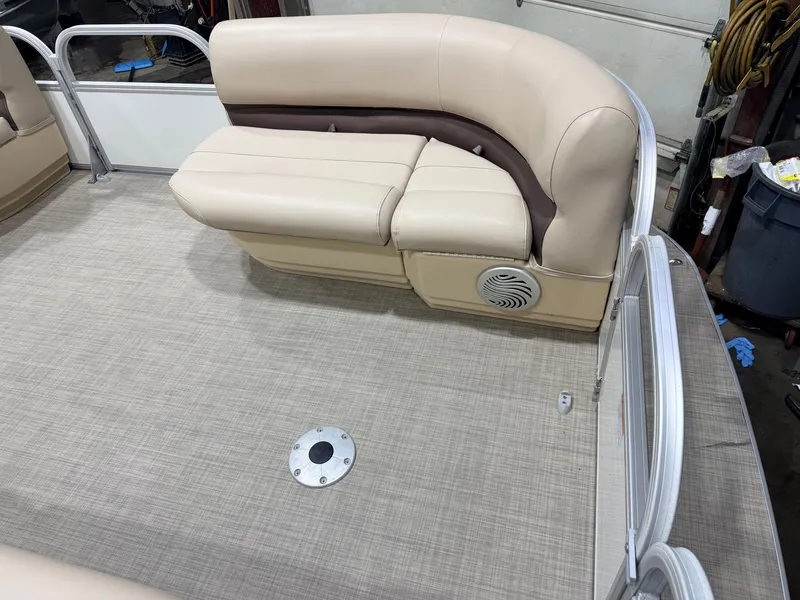 Slide: The Image of Sun Tracker Party Barge Rear Lounge 22 150HP Tritoon $34,995 2017 - 11