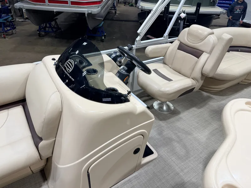 Slide: The Image of Sun Tracker Party Barge Rear Lounge 22 150HP Tritoon $34,995 2017 - 17